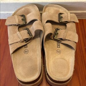 Women's Tan Wedge Sandals